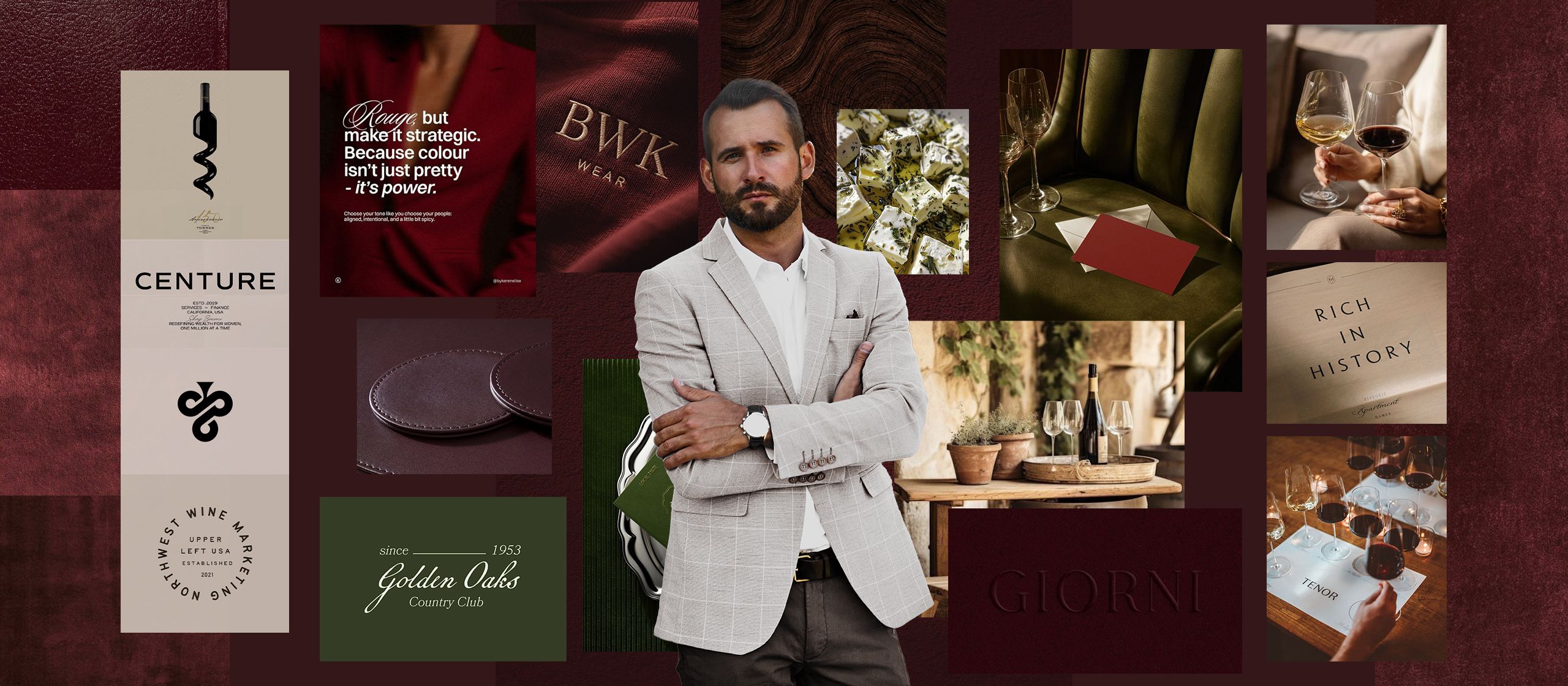 Creative direction moodboard for Ukusi Morave