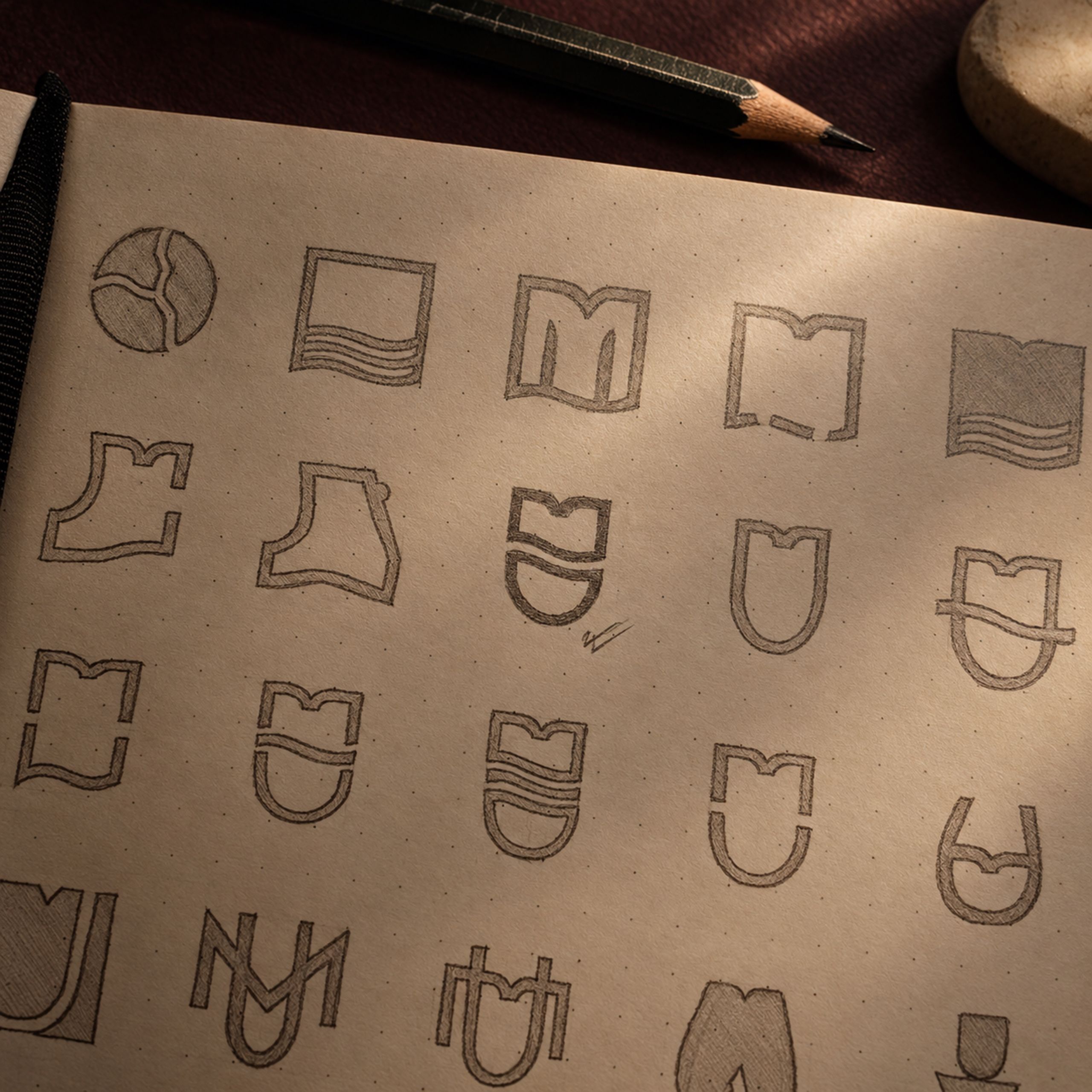 The Ukusi Morave mark in use at different sizes