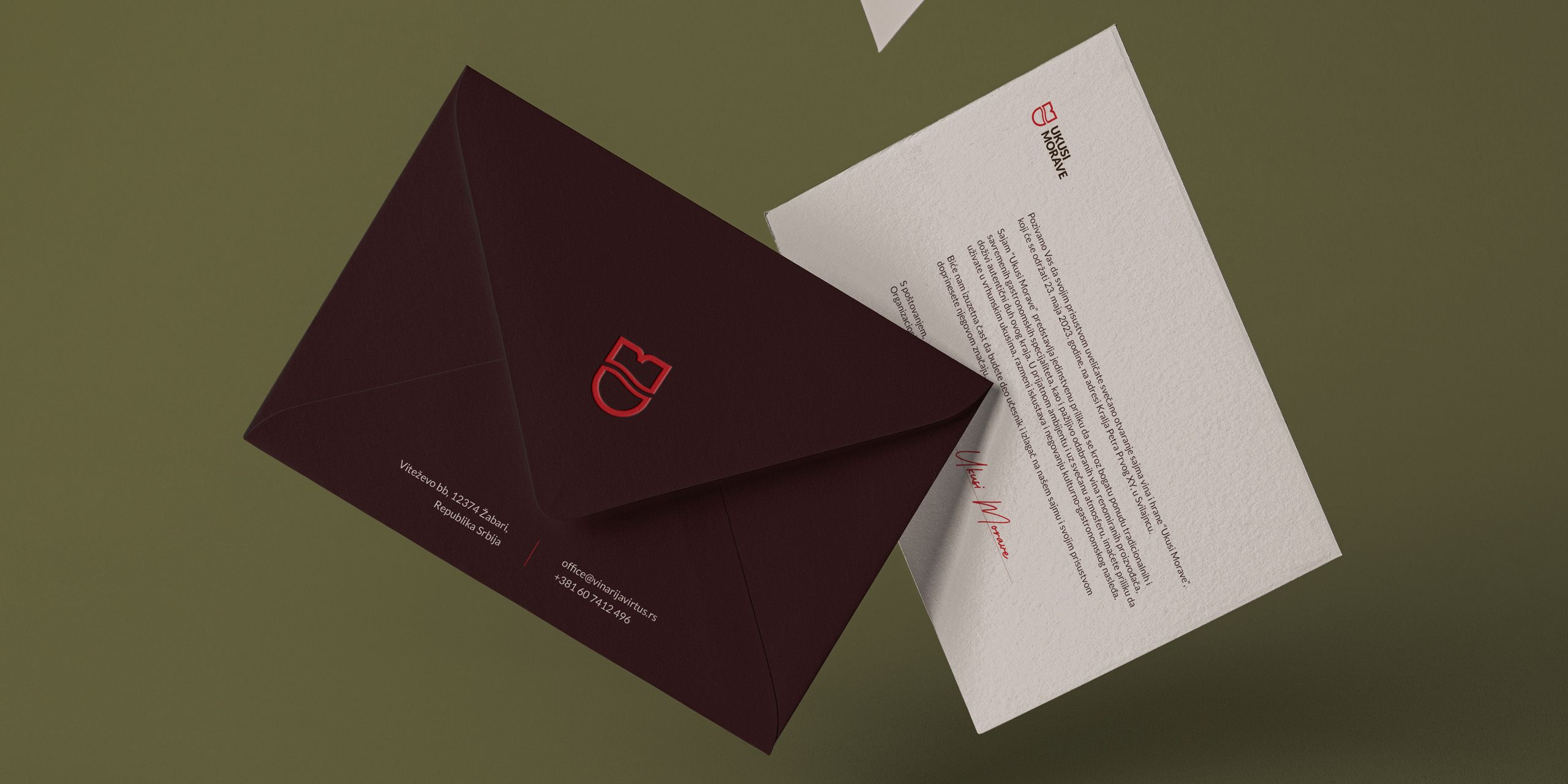 Printed exhibitor invitation and envelope