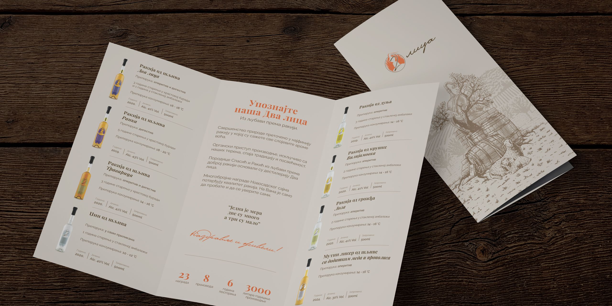 Dva lica brochure and business card